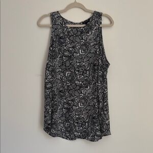 Who What Wear Black and White Tank Top